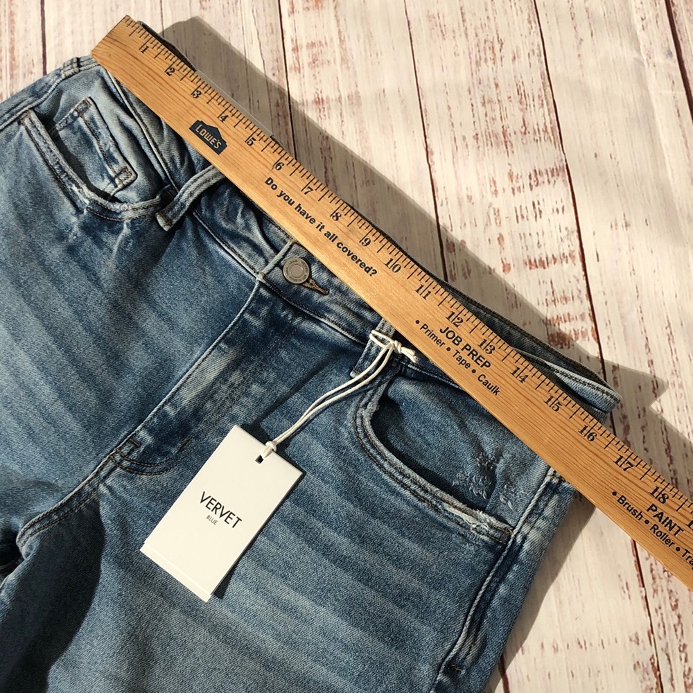VERVET Women's mid-rise stretch Straight Leg Jeans - Dark Blue 32 Melissa NWT - Picture 8 of 15